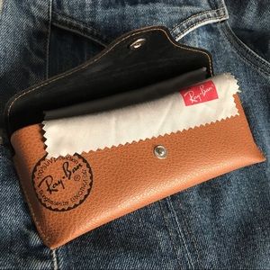 Ray Ban Sunglasses Case Brown Leather Bundle Me